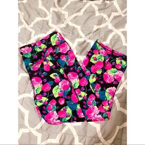 Betsey Johnson Cropped Floral Leggings